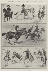 Eine Probe der Wild West Show